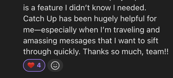 Internal customer feedback on Catch Up